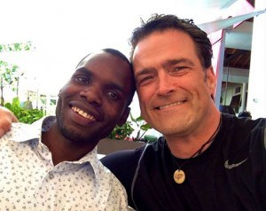 photo of David Oteko and a visiting partner